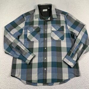 7 Diamonds‎ Shirt Mens XL Western Button Front Long Sleeve Plaid Casual Colt
